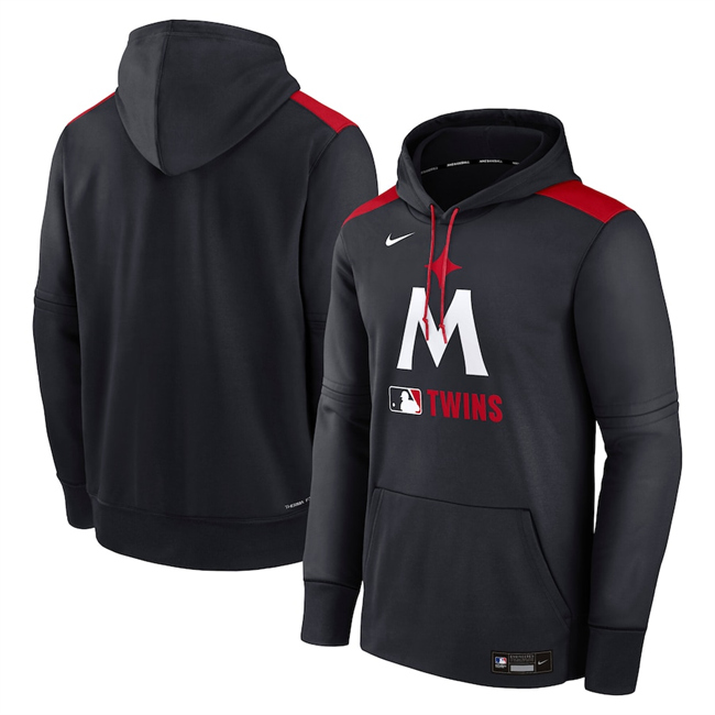 Men's Minnesota Twins Navy Collection Performance Pullover Hoodie
